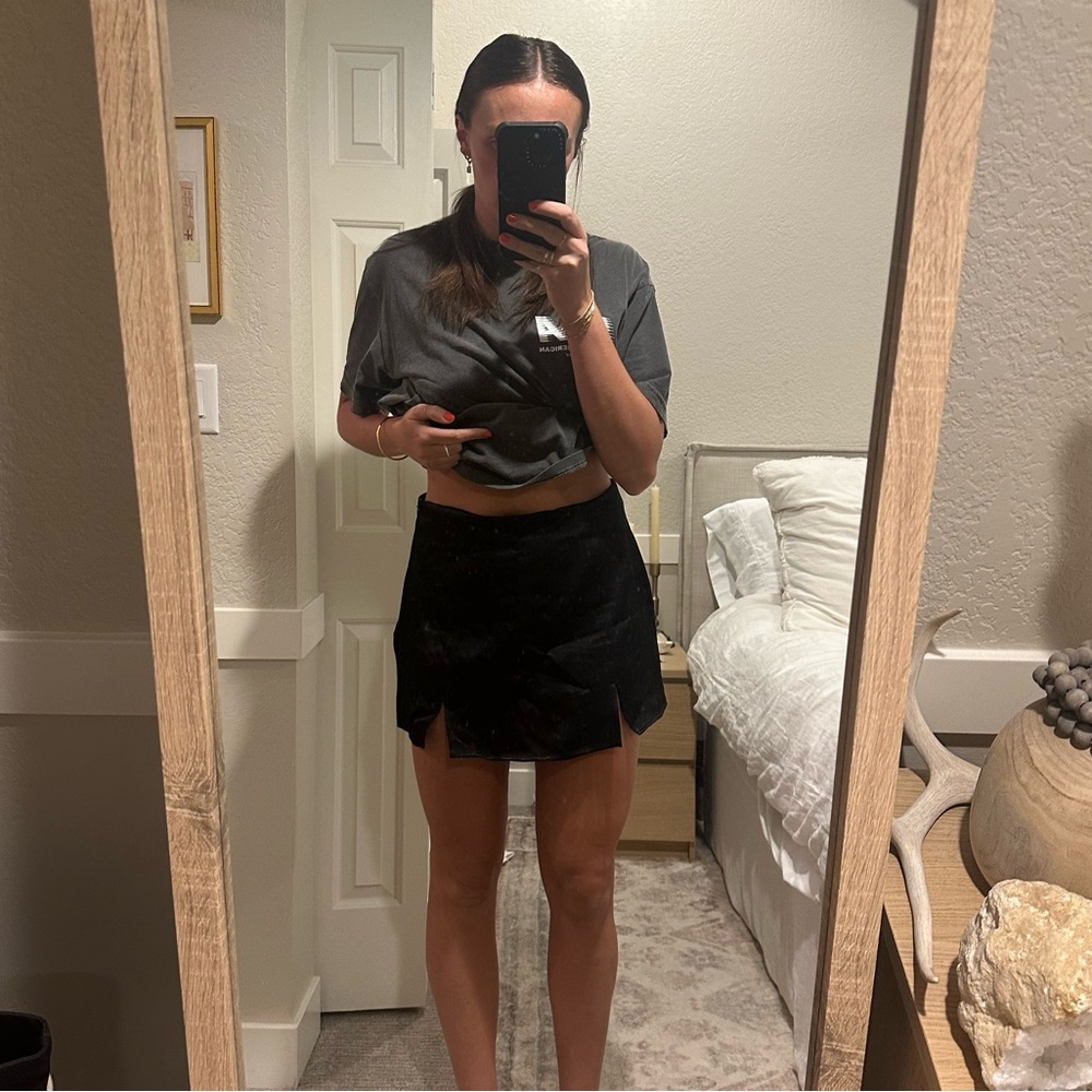 Zara satin effect skort